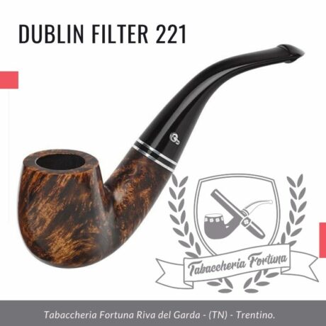 Dublin Filter 221 Peterson Lip. Il 221 è un elegante biliardo piegato con un robusto gambo.