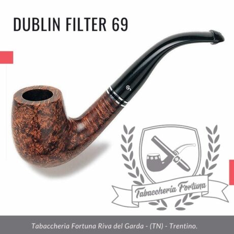 Dublin Filter 69 Peterson Lip. Biliardo curvo dalla linea sottile, rifinito in semi-marrone opaco e montato
